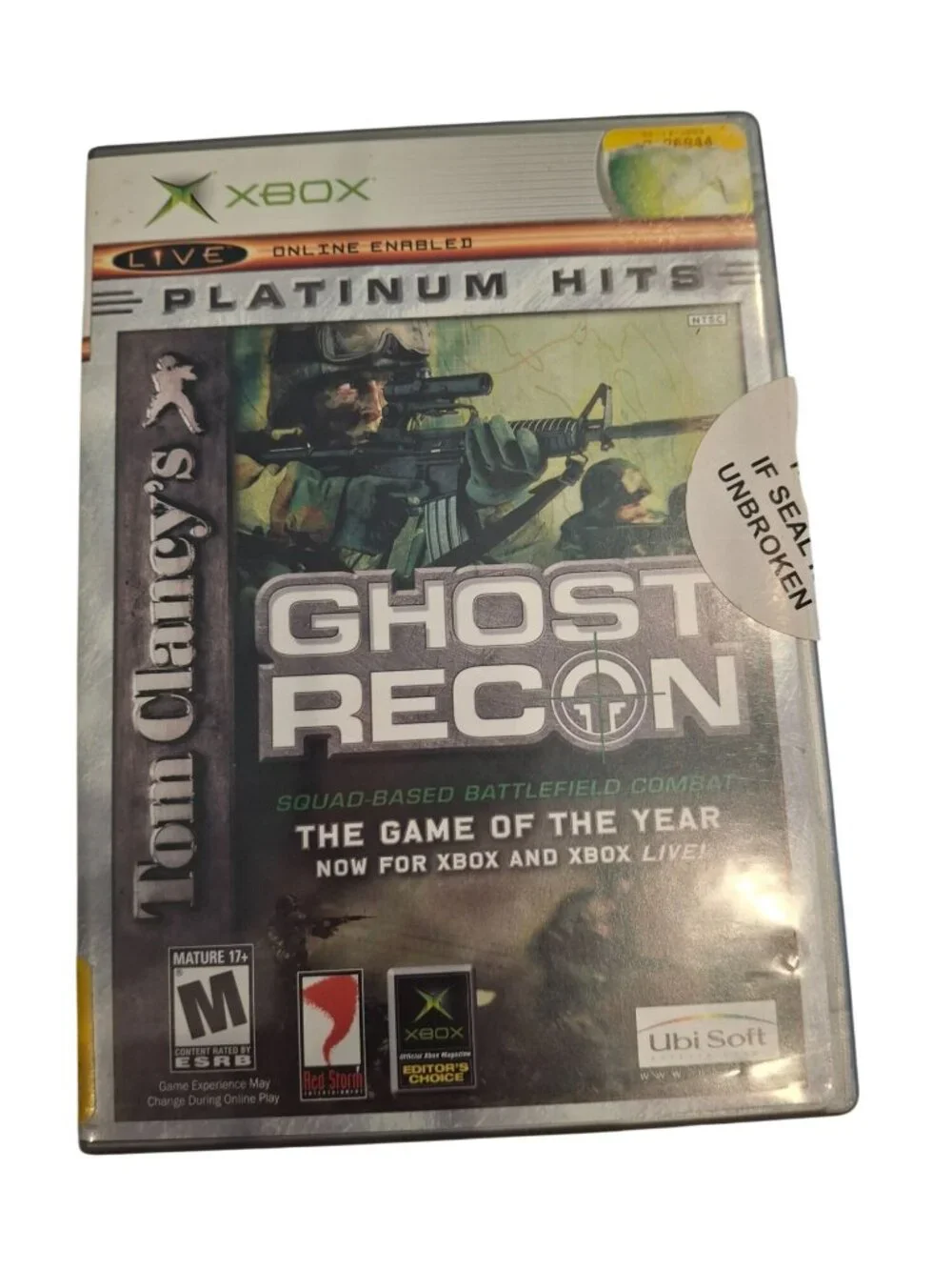 Tom Clancy's Ghost Recon Platinum Hits Original Xbox 2002 Ubisoft FPS Game CIB